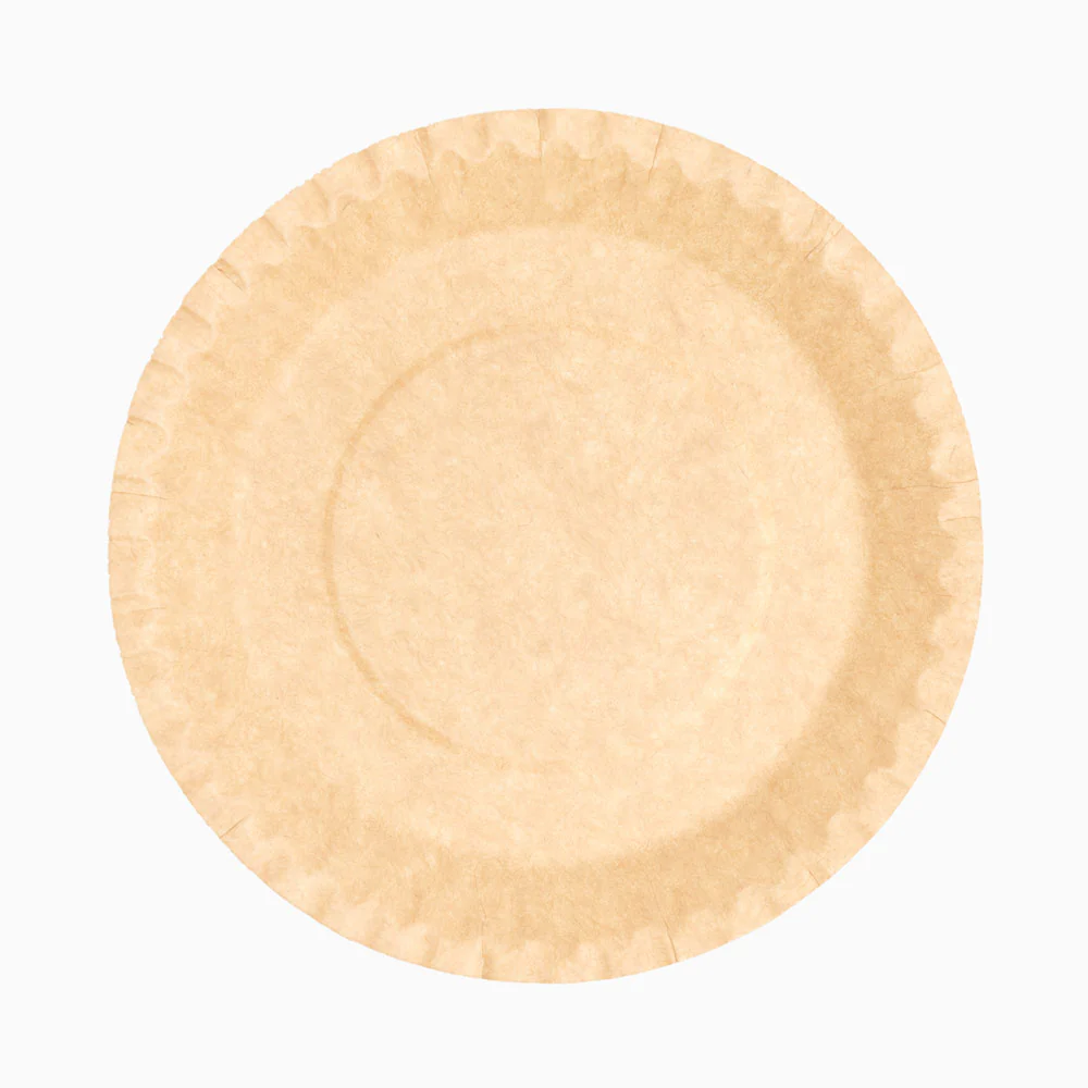 Plato Llano Redondo Cartón Ø 28 cm Kraft (4 uds)