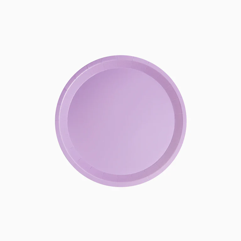 Plato Cartón Llano Redondo Postre Ø 17 cm Lavanda