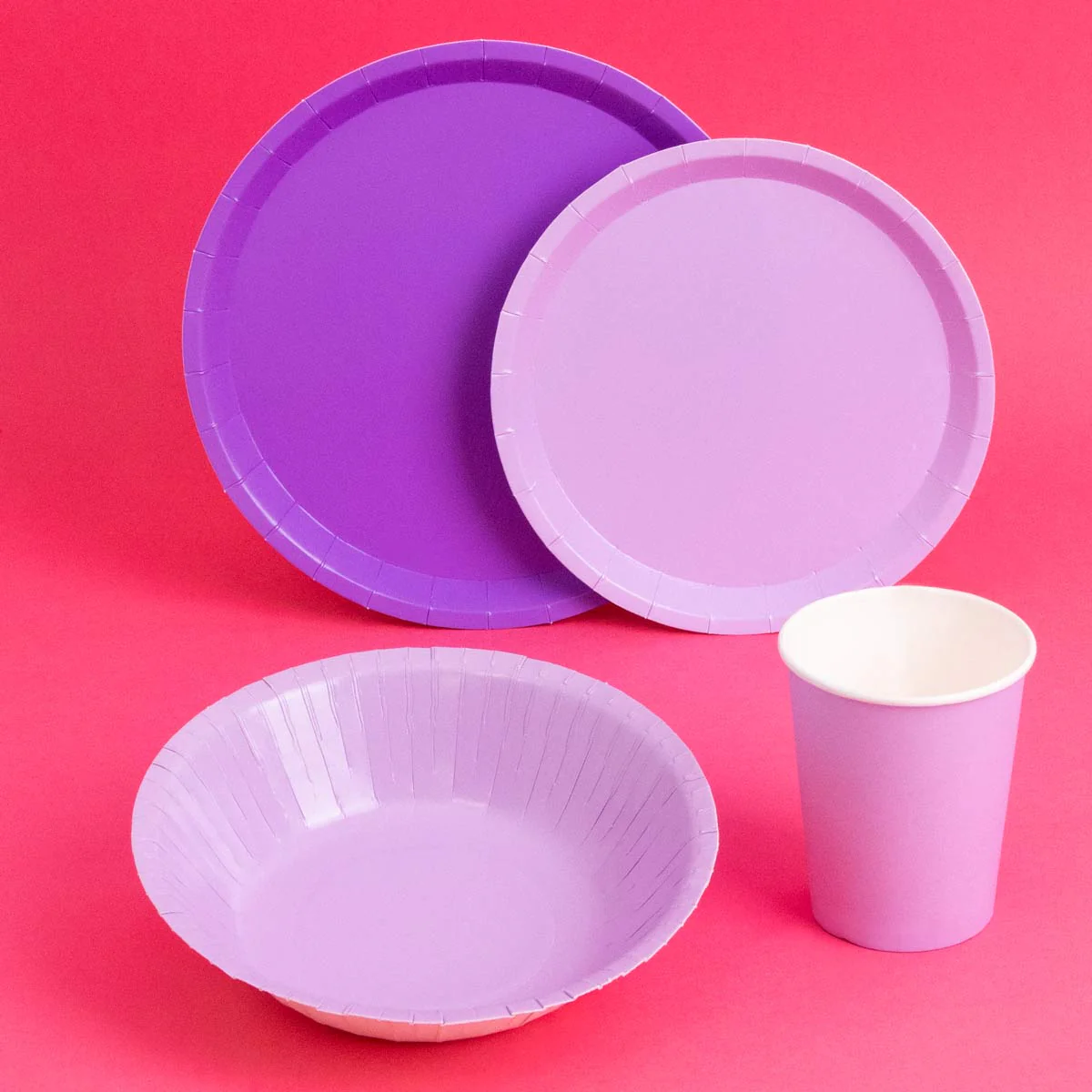Plato Cartón Llano Redondo Postre Ø 17 cm Lavanda - Image 2