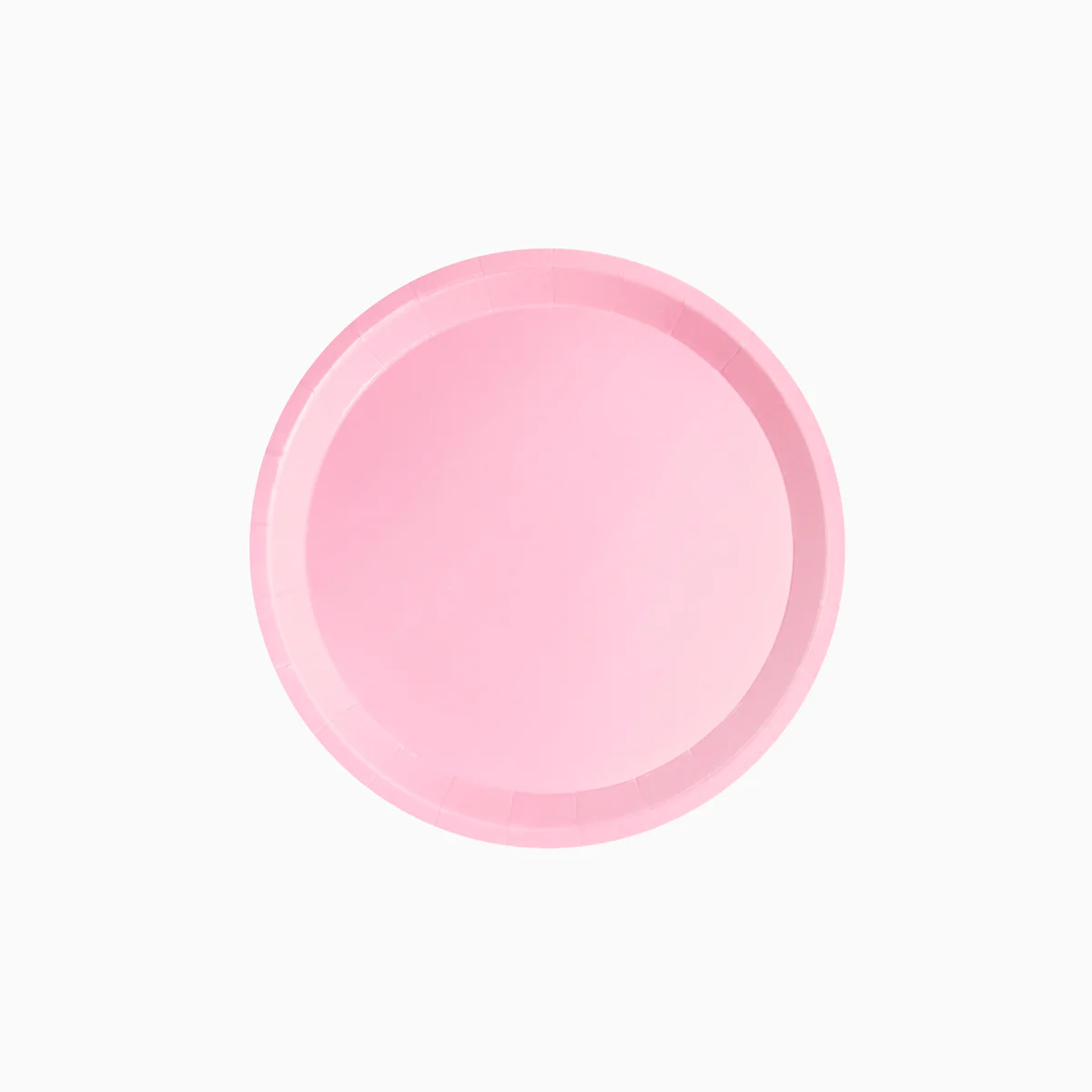 Plato Cartón Llano Redondo Postre Ø 17 cm Rosa Pastel