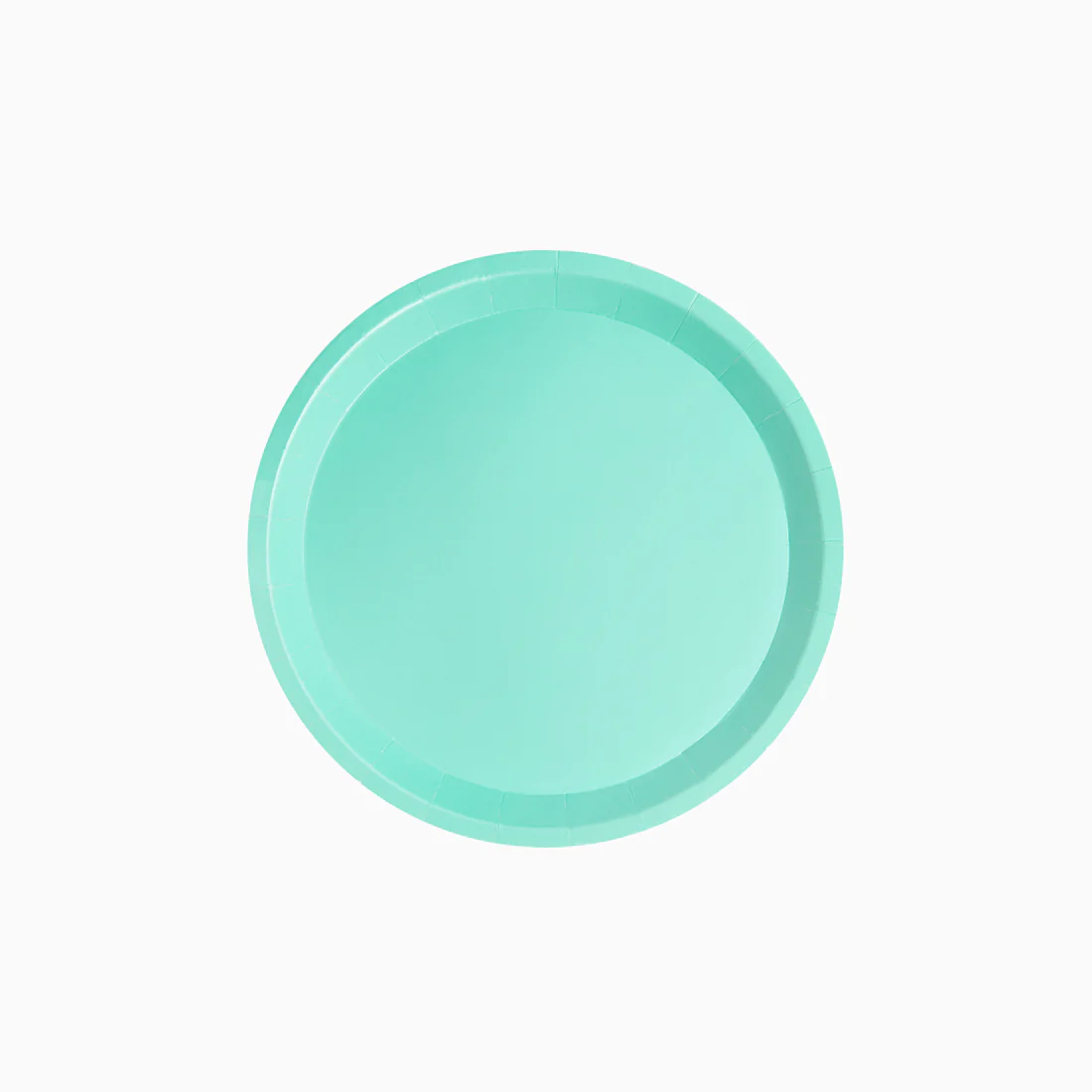 Plato Cartón Llano Redondo Postre Ø 17 cm Verde Menta