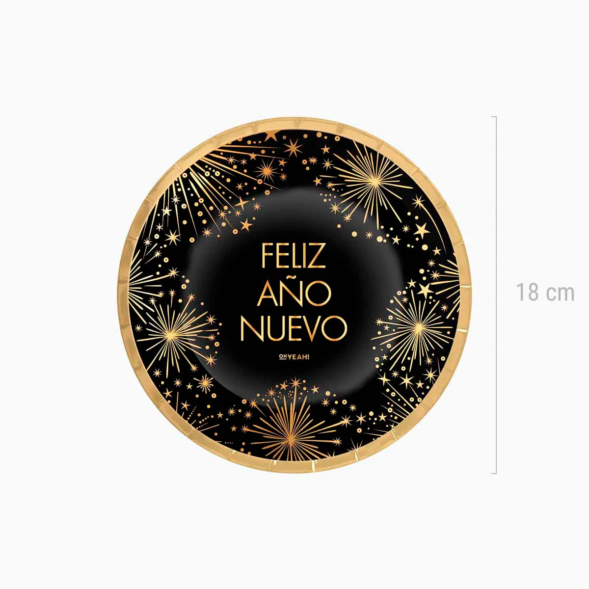 Plato Postre Nochevieja Ø 17 cm 'Feliz Año Nuevo' - Image 5