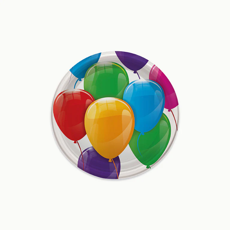 Plato Plástico Llano Redondo Postre Ø 18 cm Globo