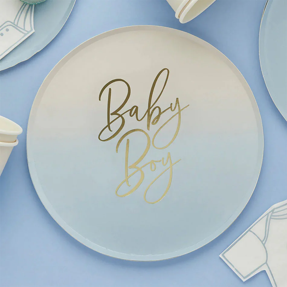 Plato Redondo "Baby Boy" Azul - Image 2