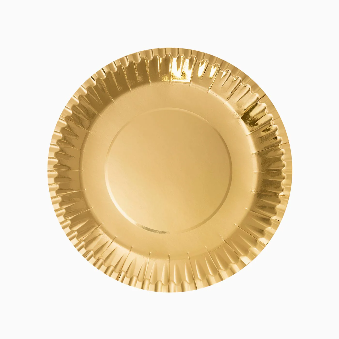 Plato Cartón Llano Metalizado Ø 20 cm Oro