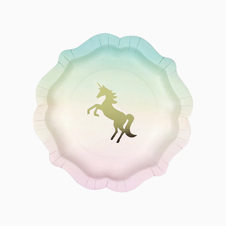 Platos Cartón Ø 21.5 cm Unicornio