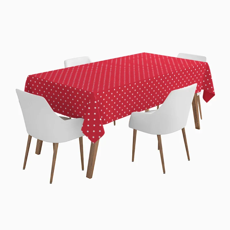 Rollo Mantel Papel Impermeable Lunares 1.20 x 5 m Rojo - Image 3