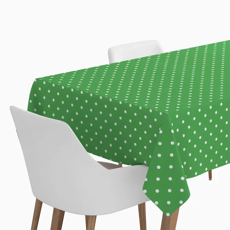 Rollo Mantel Papel Impermeable Lunares 1.20 x 5 m Verde