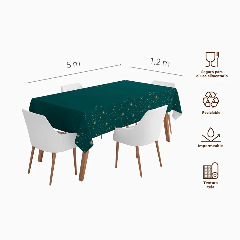 Rollo Mantel Papel Navidad 1.20 x 5 m Verde Ornaments - Image 2