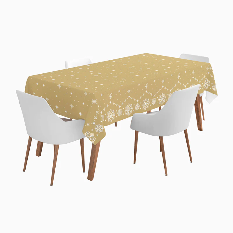 Rollo Mantel Papel Navidad 1.20 x 5 m Copo de Nieve Oro - Image 2