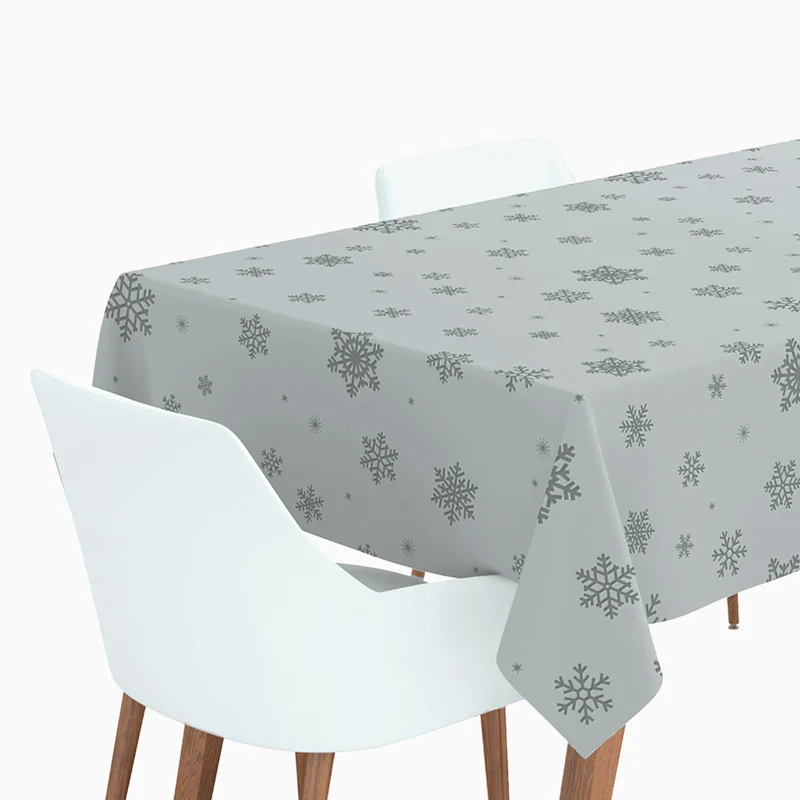 Rollo Mantel Papel Navidad 1.20 x 5 m Copo de Nieve Plata Glitter