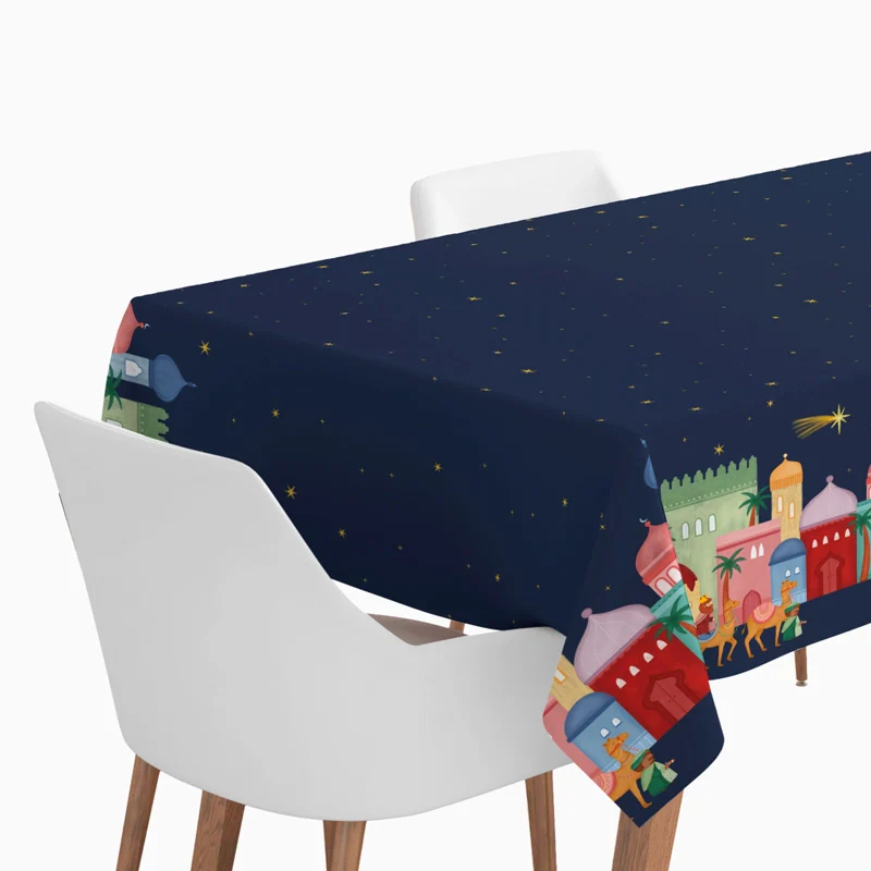 Rollo Mantel Papel Navidad 1.20 x 5 m Petit Reyes Magos Azul