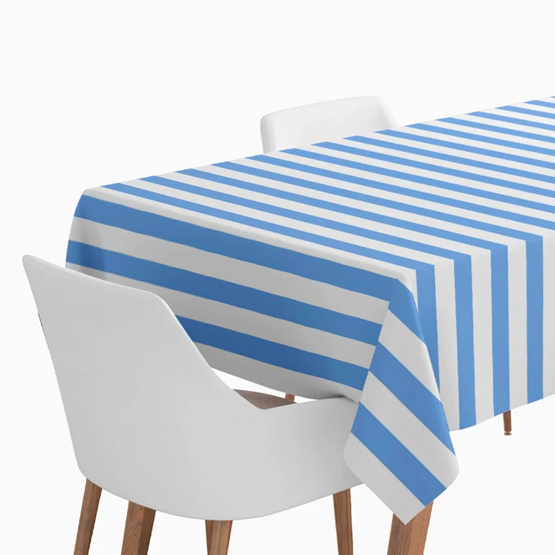 Rollo Mantel Papel 1.20 x 5 m Rayas Azul y Blanco