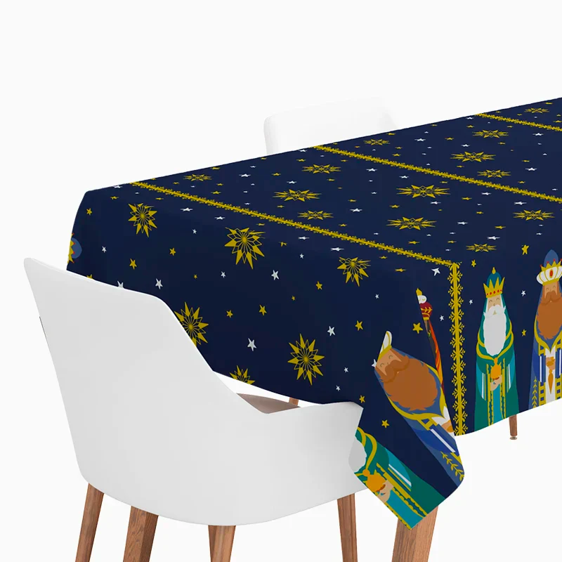 Rollo Mantel Papel Navidad 1.20 x 5 m Azul Reyes Magos