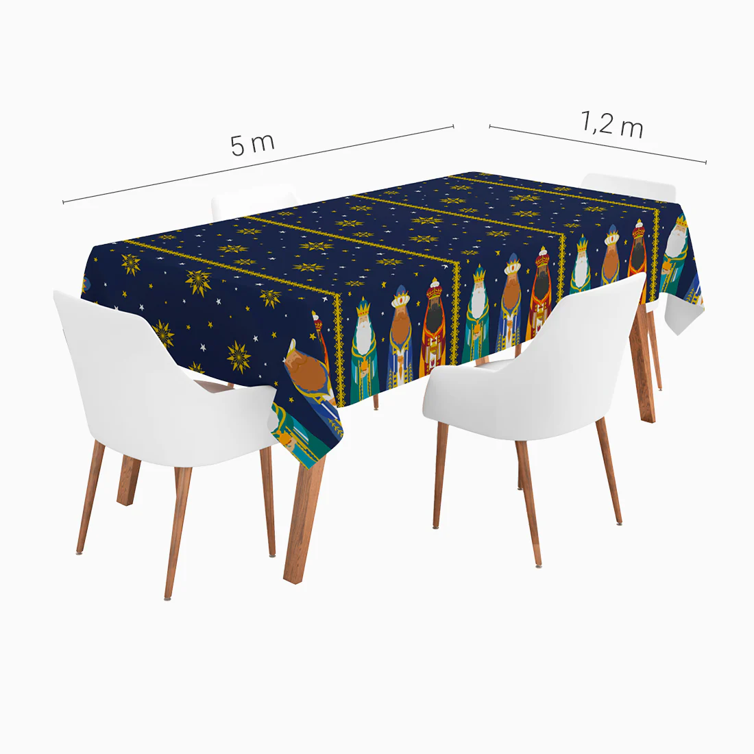 Rollo Mantel Papel Navidad 1.20 x 5 m Azul Reyes Magos - Image 2