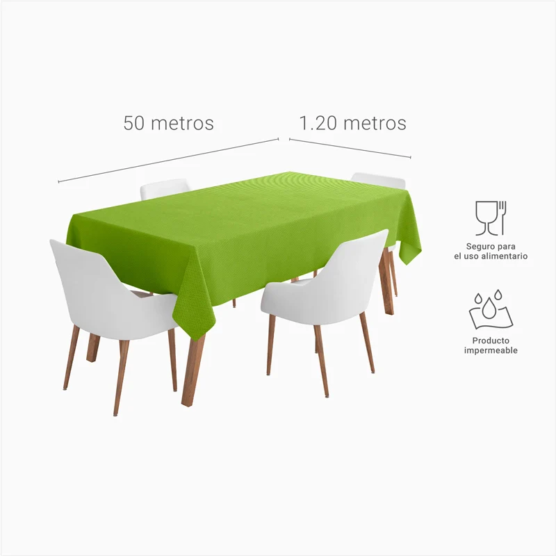 Rollo Mantel TNT 1.20 x 50m Verde Lima - Image 6