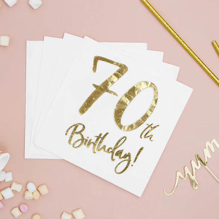 Servilletas Papel "70th Birthday" - Image 3