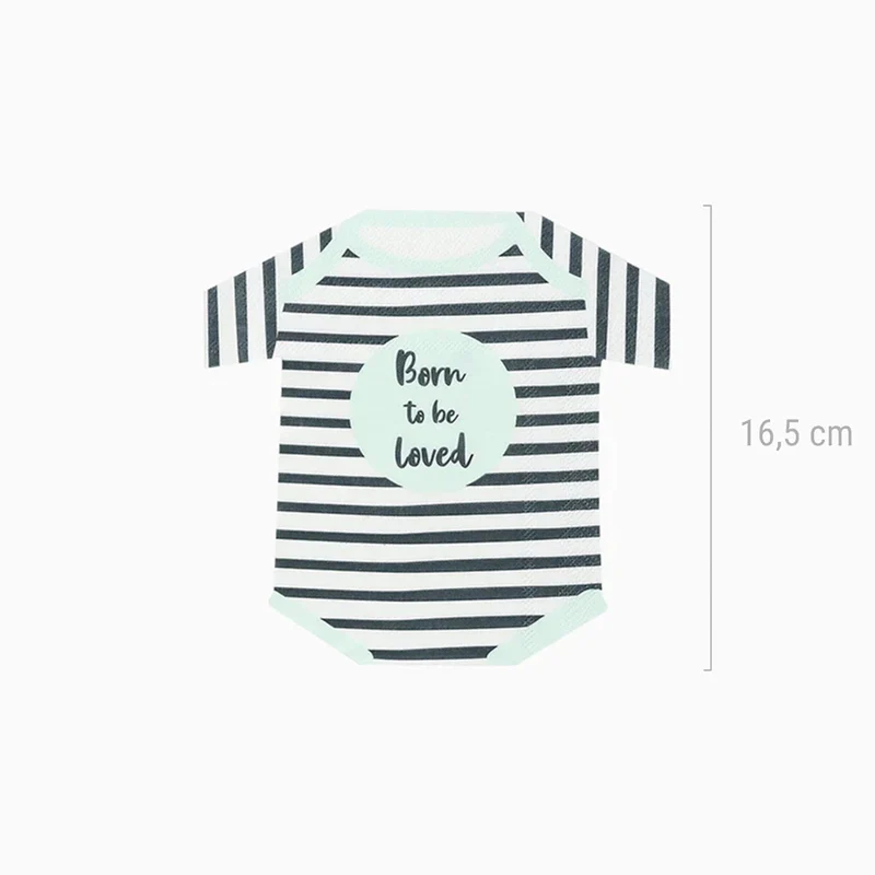 Servilletas Papel Body "Born to be Loved" Azul Pastel / Pack 16 uds - Image 4
