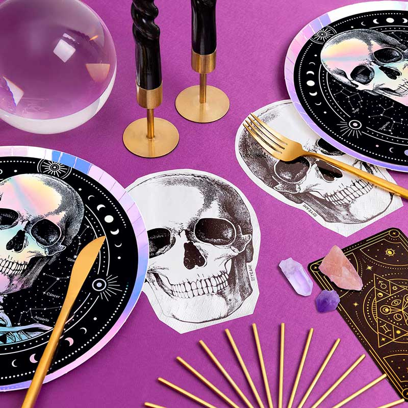 Servilletas Papel Doble Capa Calavera Esotérica Halloween - Image 4