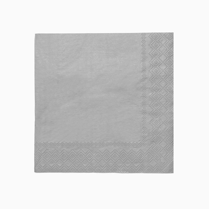 Servilletas Doble Capa Papel 33 x 33 Plata