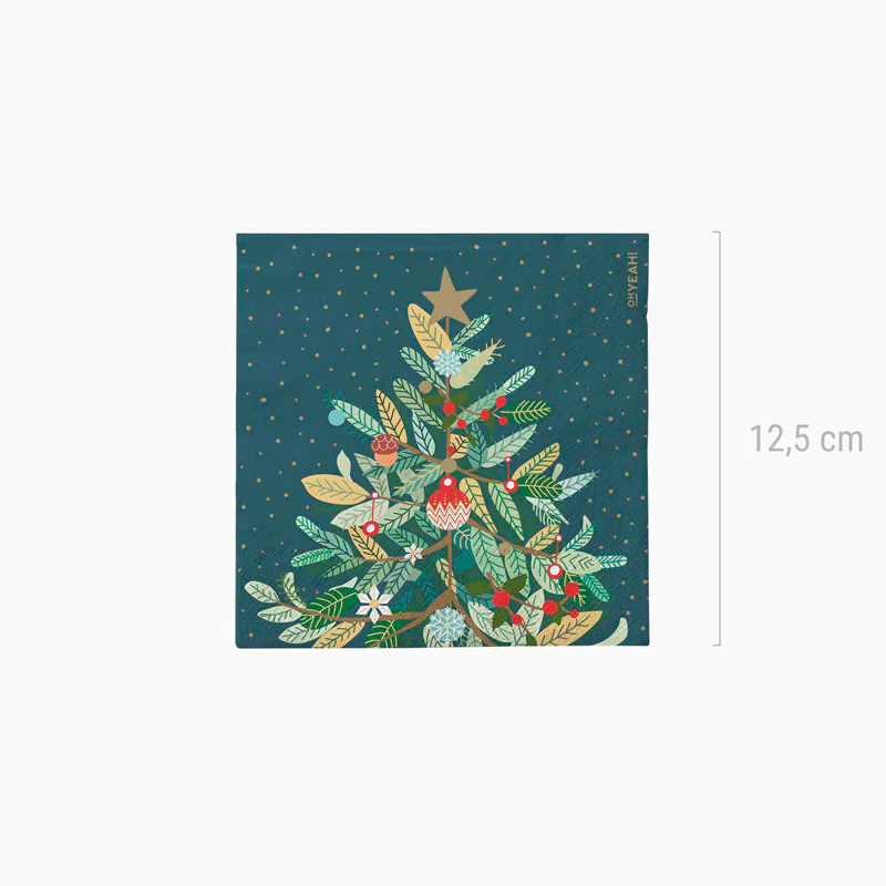 Servilletas Papel 25 x 25 cm Navidad Dibujo Árbol - Image 2