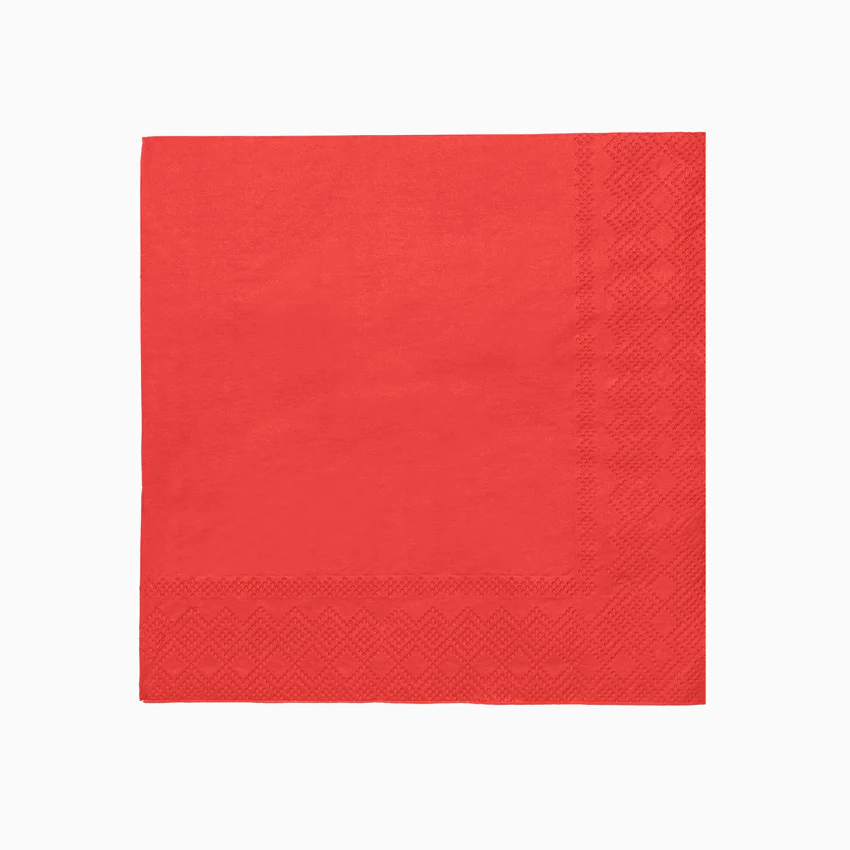 Servilletas Papel 33 x 33 Rojo