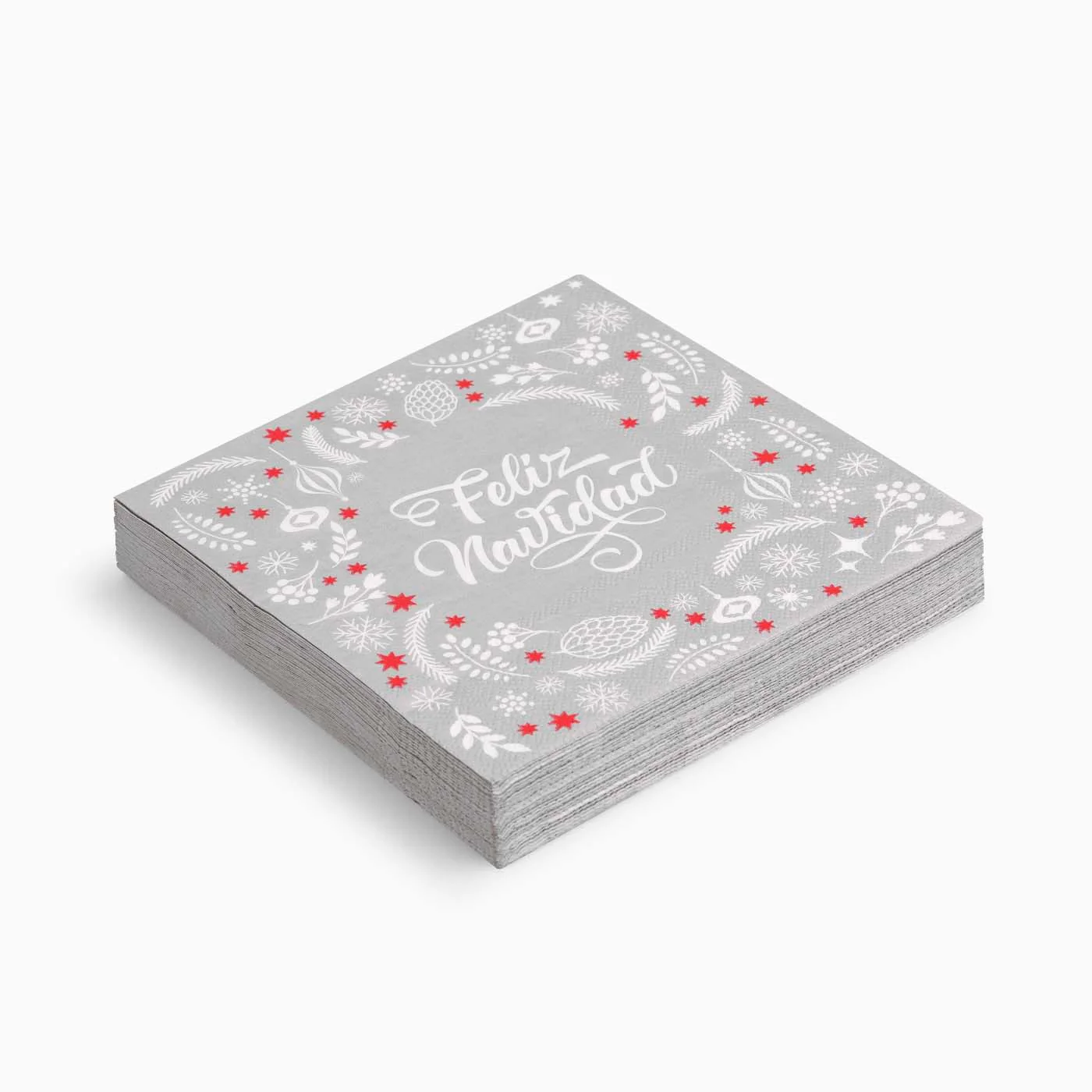 Servilletas Papel "Feliz Navidad" Plata 30 uds - Image 2