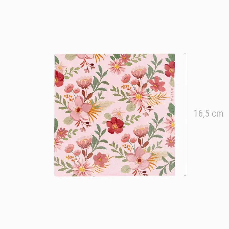 Servilletas Papel Flores Doble Capa Rosa - Image 7