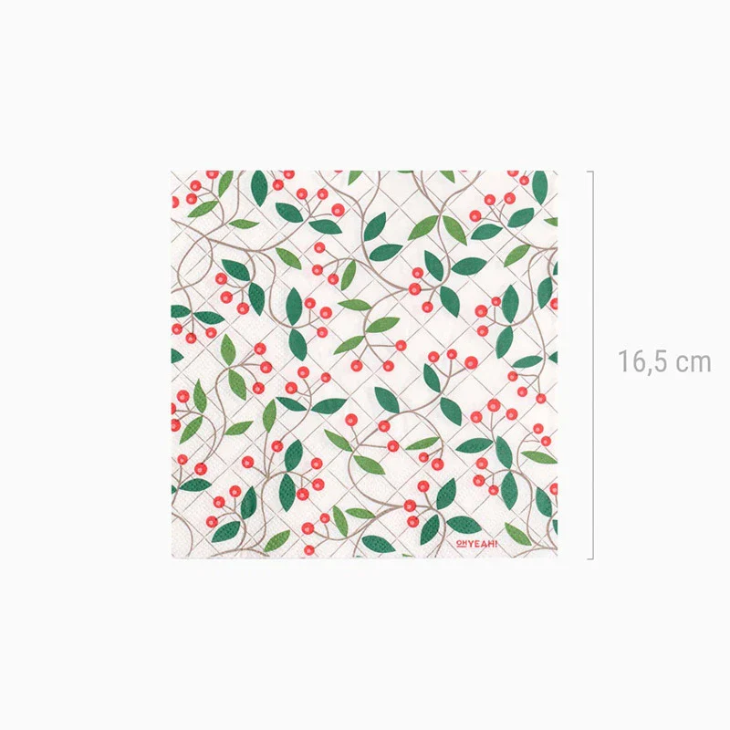 Servilletas Papel Navidad 33 x 33 cm Acebo - Image 3