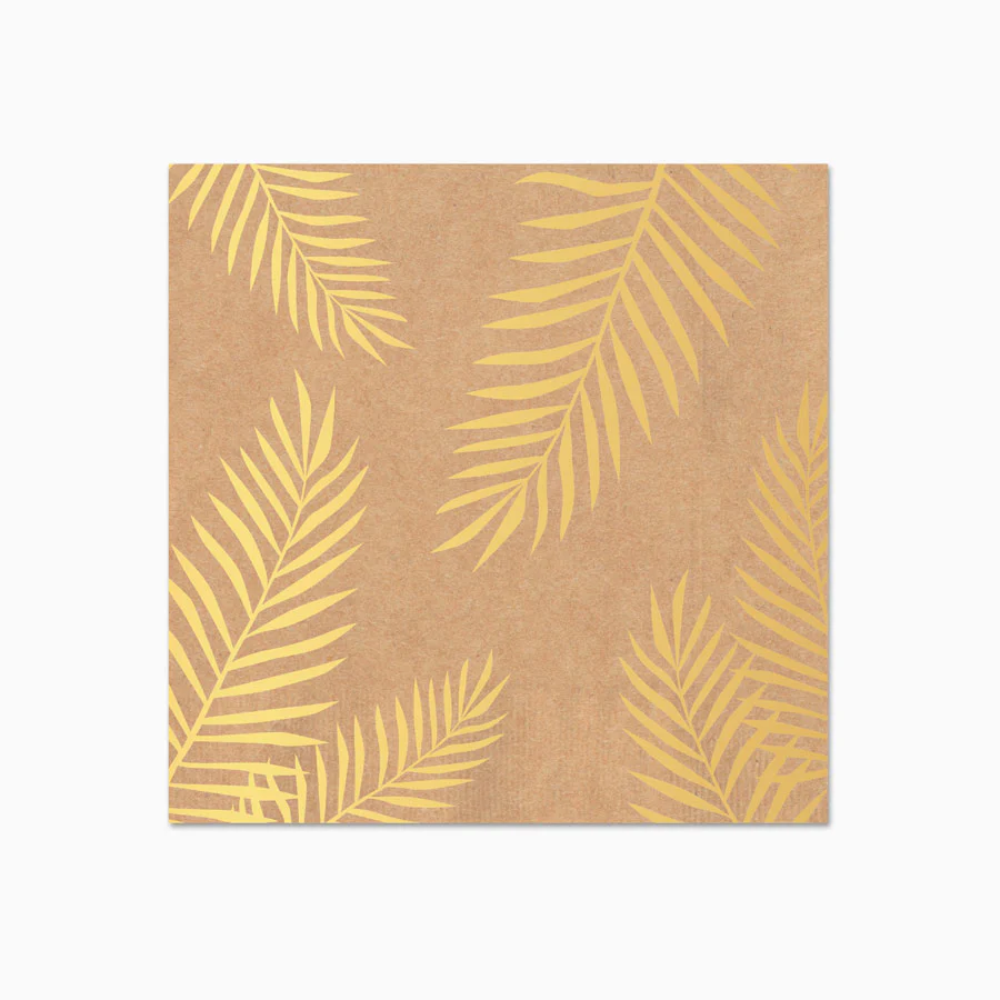 Servilletas Papel Natural Palmera 33 x 33 cm