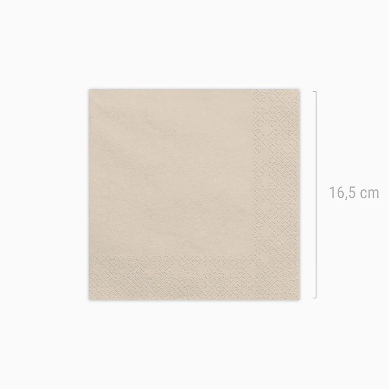 Servilleta Papel 33 x 33 cm Beige - Image 2