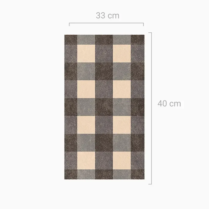 Servilleta Papel 33 x 40 cm Vichy Negro - Image 3
