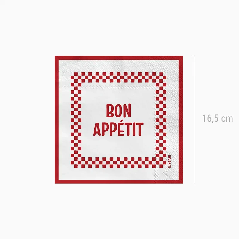Servilleta Papel Doble Capa 33 x 33 cm 'Bon Appétit' - Image 3