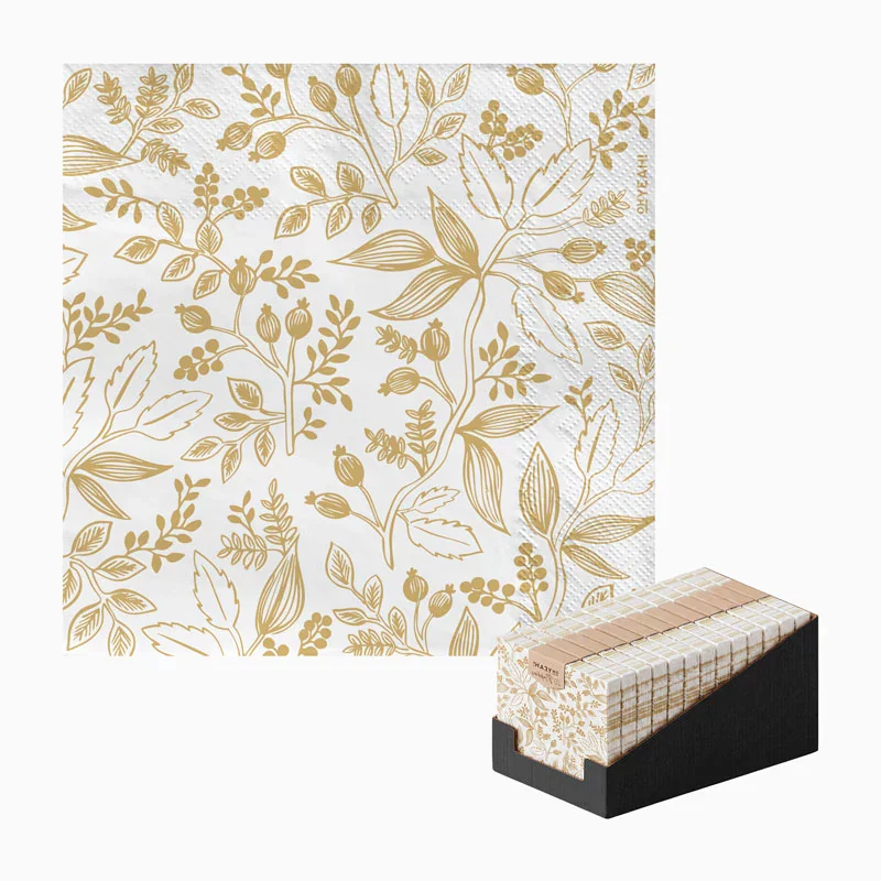 Servilleta Papel Doble Capa 33 x 33 cm Flor + Caja Expositora