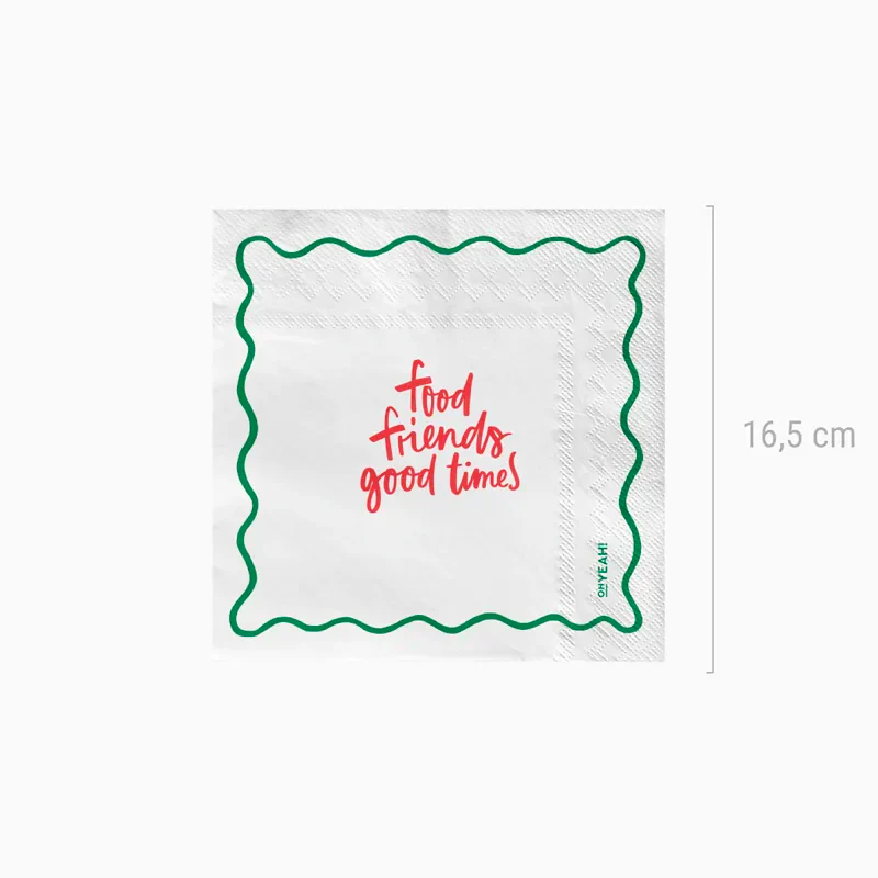 Servilleta Papel Doble Capa 33 x 33 cm 'Food Friends Good Times' + Caja Expositora - Image 5