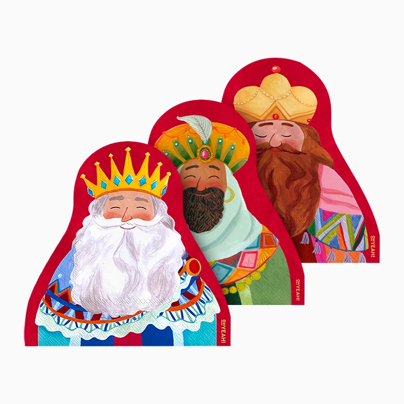 Servilleta Papel Doble Capa 33 x 33 cm Noche de Reyes Magos