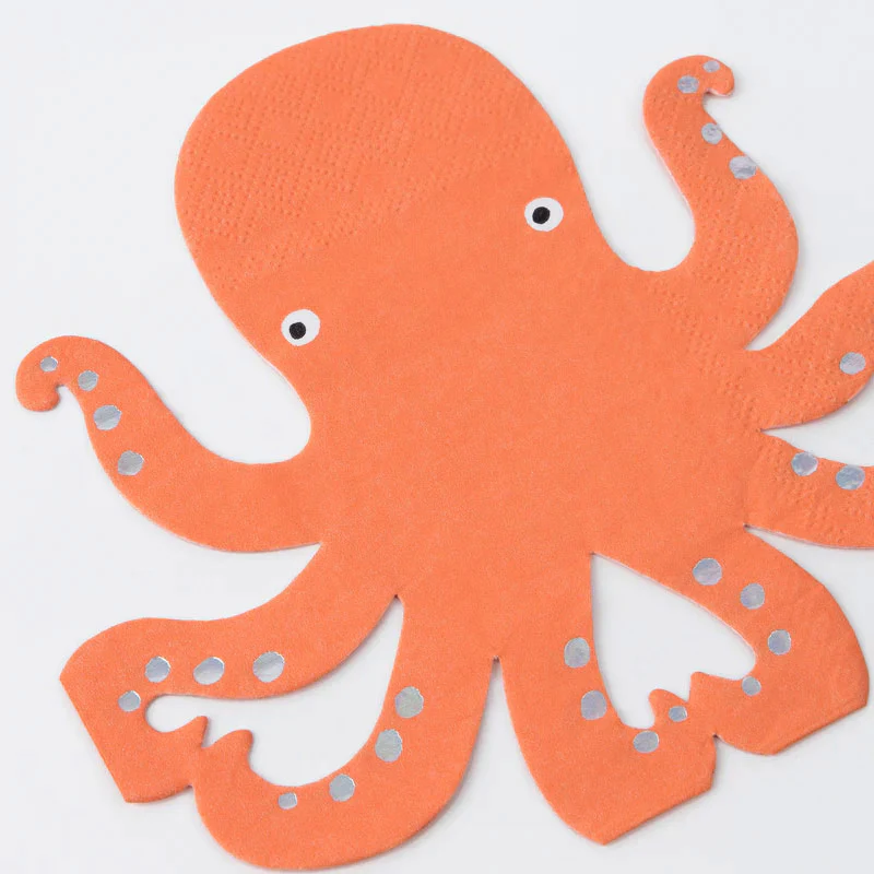 Servilleta Papel Pulpo Naranja - Image 3