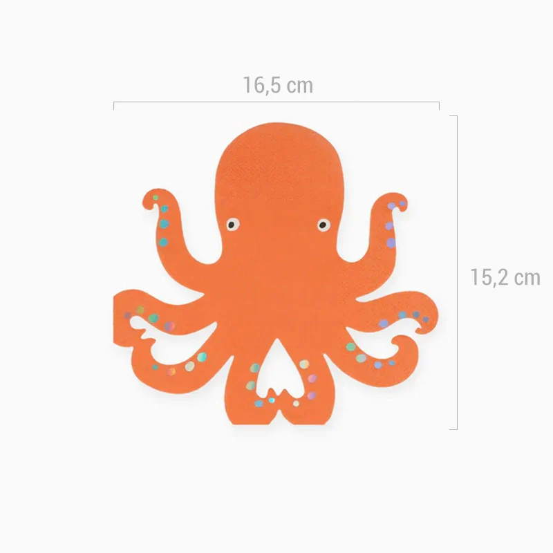 Servilleta Papel Pulpo Naranja - Image 5