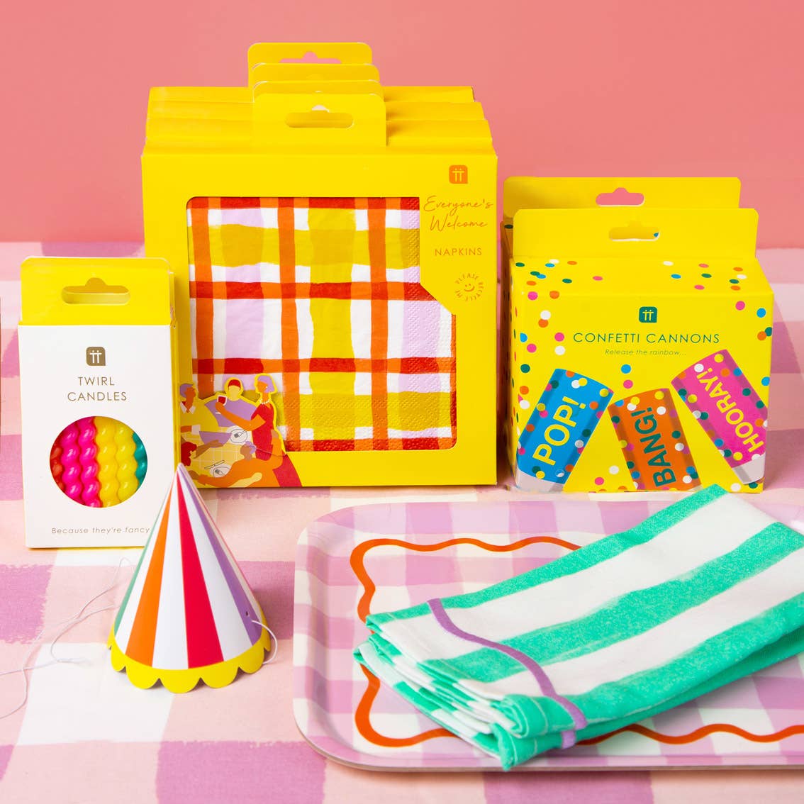 Servilletas Vichy Anaranjado y Amarillo - Image 5