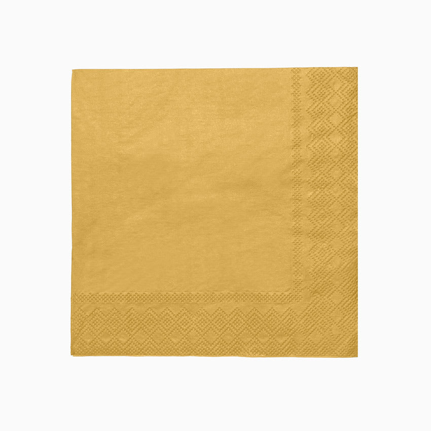 Servilletas Papel 33 x 33 Metalizada Oro