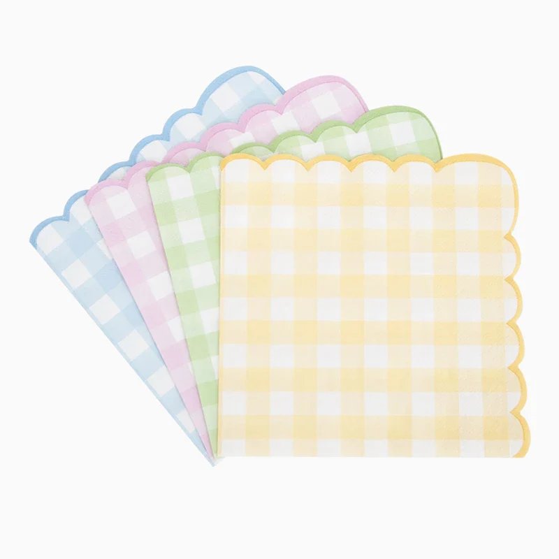 Servilletas Papel 33 x 33 cm Vichy Color Pastel - Image 2
