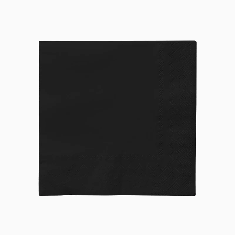 Servilletas Papel Doble Capa 33 x 33 cm Negro