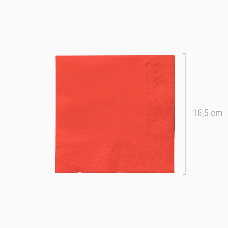 Servilletas Papel Doble Capa 33 x 33 cm Rojo - Image 2