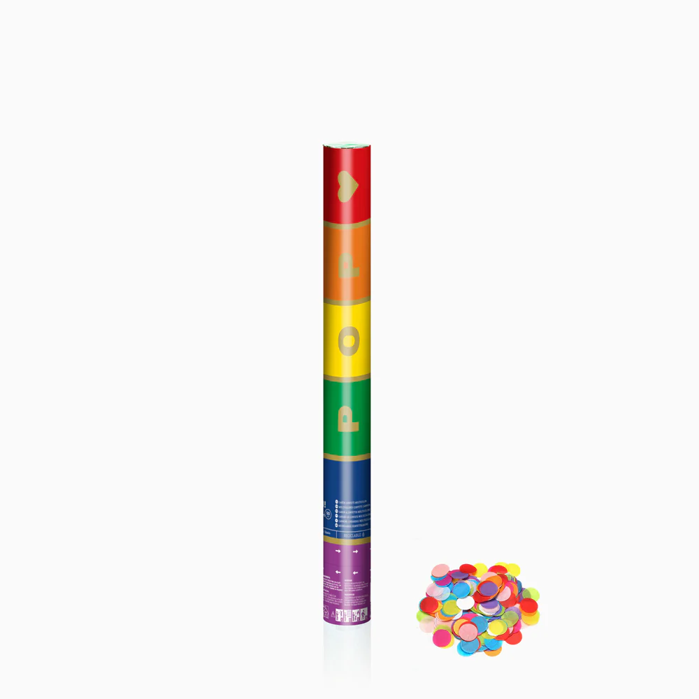 Set 12 Cañones Confeti 50 cm Biodegradable  Multicolor + Caja Expositora - Image 2