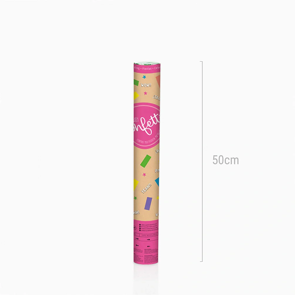 Set 12 Cañones Confeti 50 cm Papel Biodegradable Multicolor + Caja Expositora - Image 4