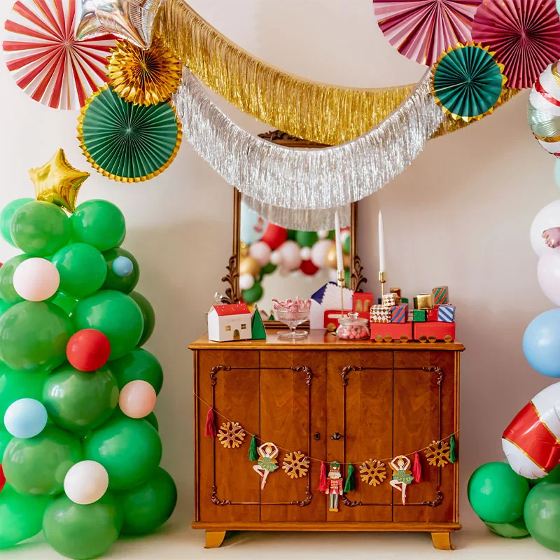 Set Abanicos Papel 20 - 25 - 30 cm Navidad - Image 3