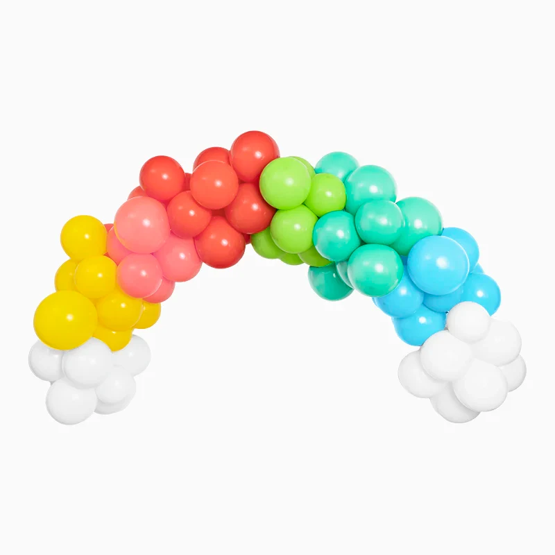Set Arco Globos Látex Arcoíris