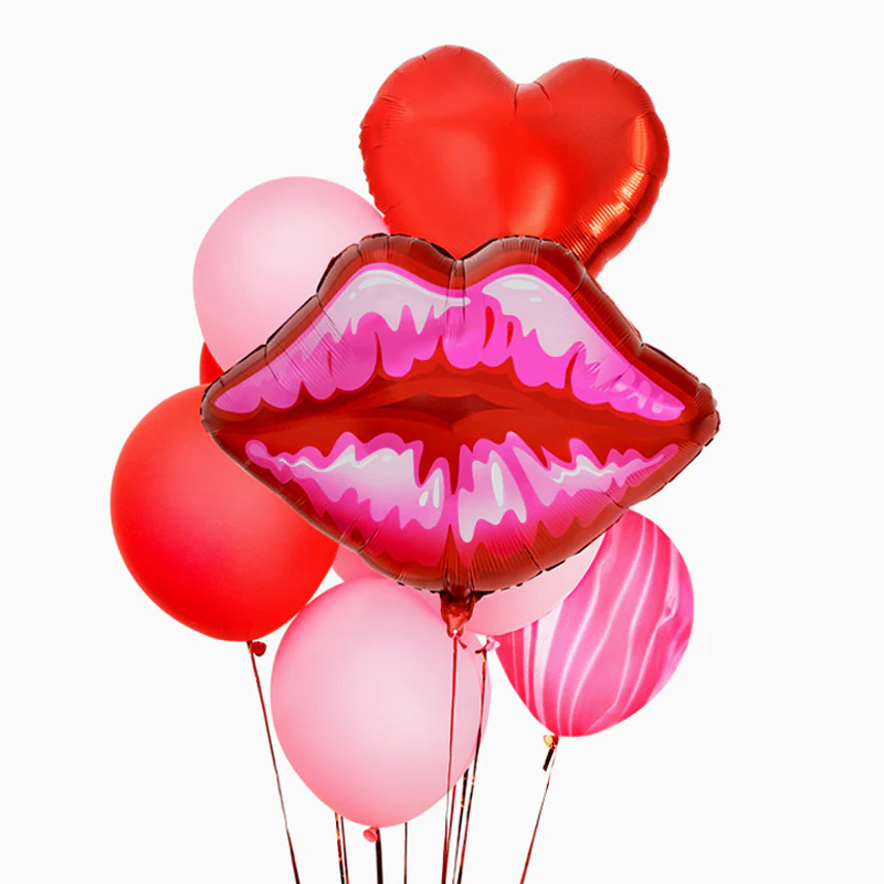 Set Globos Despedida de Soltera Foil y Látex 'Rojo Pasión'