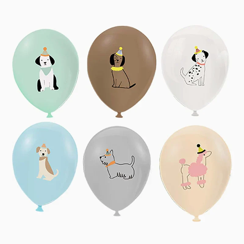Set Globos Látex Perros (6 uds) - Image 2