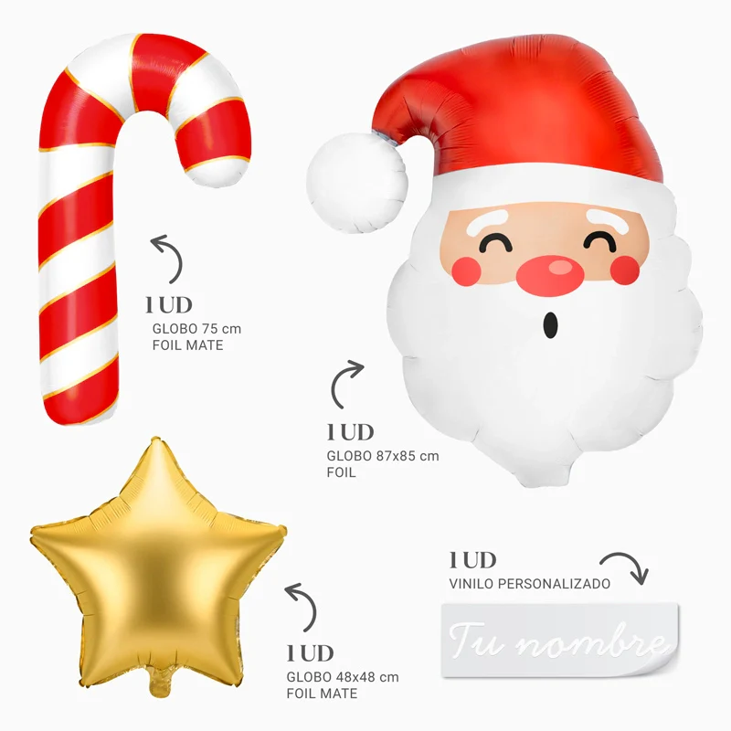 Set Globos Papá Noel Personalizado - Image 3